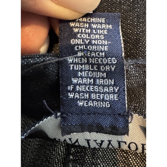 Ann Taylor Jeans Womens Size 2‎ Dark Wash Wide Leg Denim Pants - Picture 6 of 7